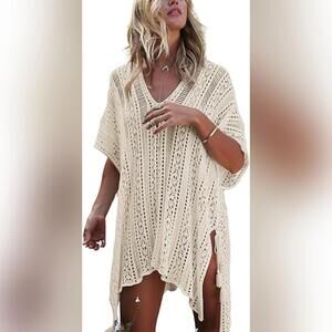 NWT Wander Agio Beach Swimsuit Cover Up for Women, Dark Beige, One Size